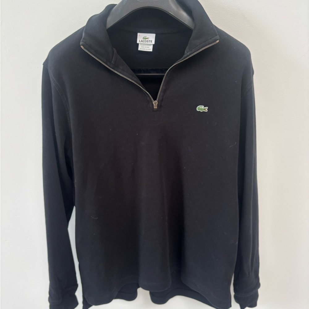 Lacoste Men's Black Zip-Up Sweater